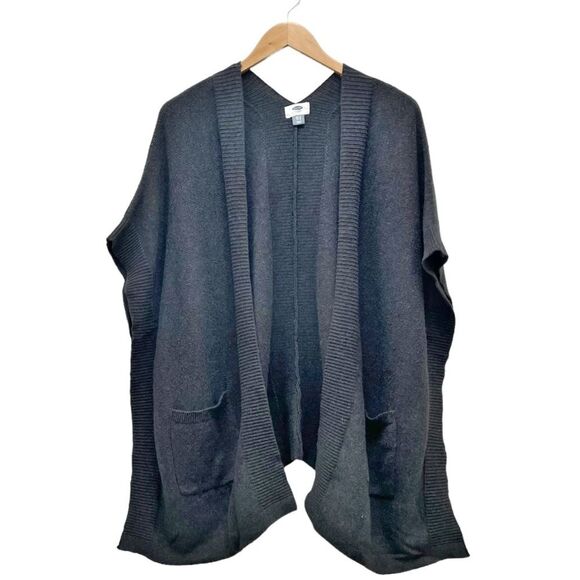 Old Navy Open Front Poncho Cardigan Charcoal Gray Sweater Women’s Size XS/S - Picture 7 of 7